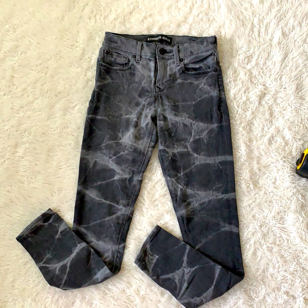 Express black grey jeans denim women’s size 2
